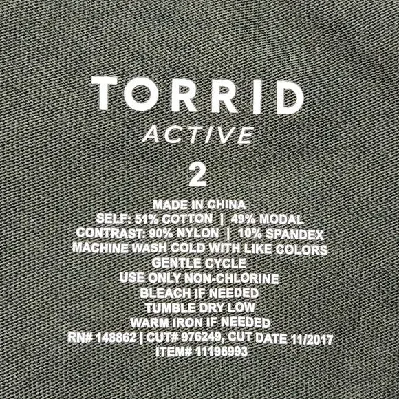 New! Torrid Active Workout Athletic Tank Olive Green Mesh Inset SZ 2X NWT - Picture 8 of 10